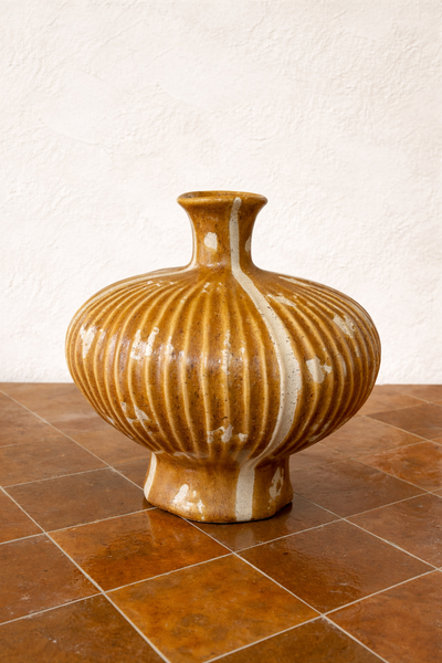 Vase rond Ocre