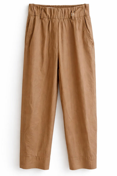 Pantalon en popeline Tabac