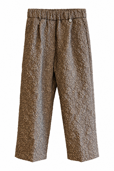 Pantalon damassé Marron Glacé