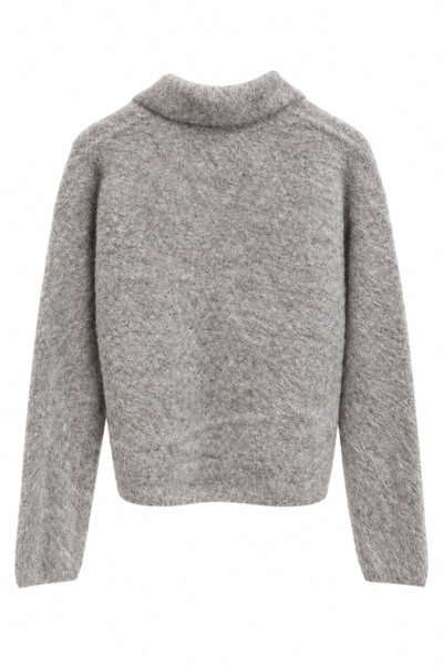 Cardigan duveteux Gris Clair