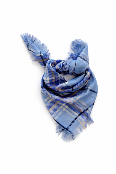 Carré en cachemire Bleu