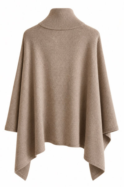 Poncho en maille Latte