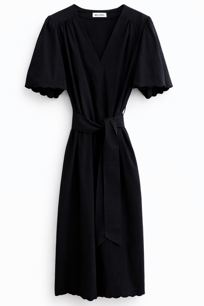 Robe en popeline Black