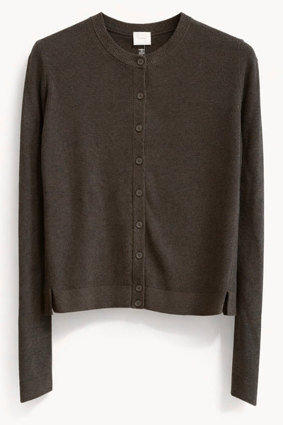 Cardigan en lin Brown