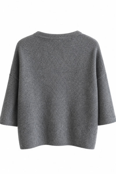 Pull duveteux gris Moyen