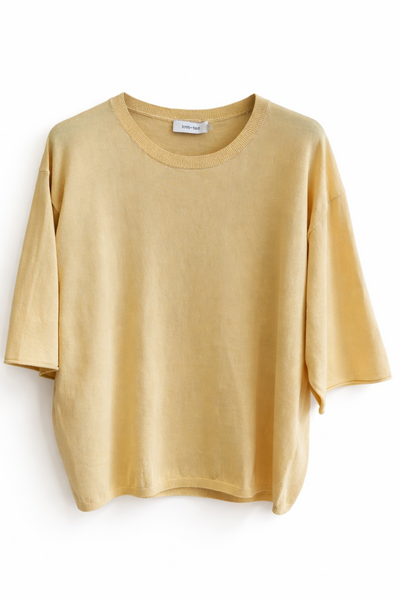 Pull en maille fluide Paille