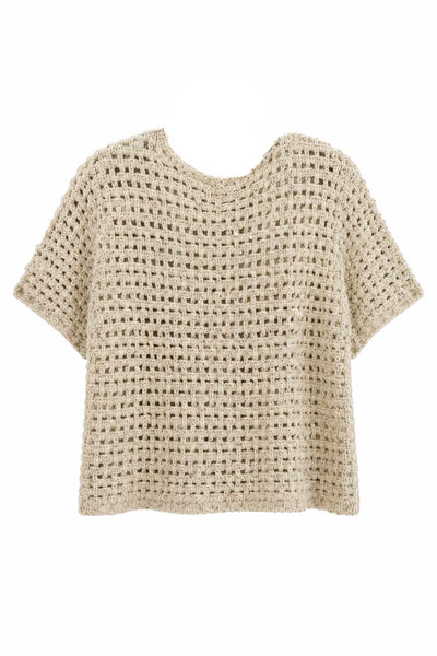 Pull en maille crochetée Blé