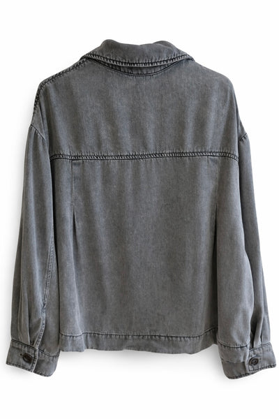 Sur-chemise délavée Graphite