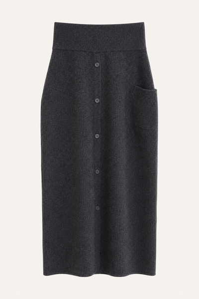 Jupe en maille Anthracite