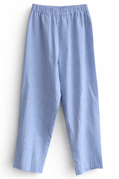 Pantalon décontracté Rayé Bleu
