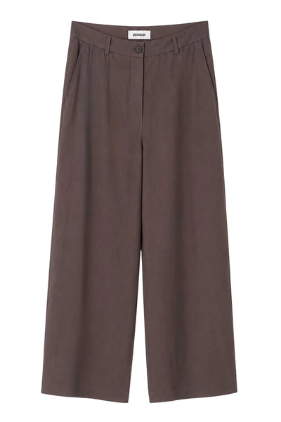Pantalon en crêpe Cacao