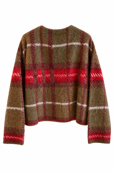 Pull duveteux Tartan