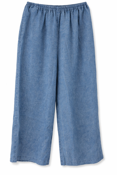 Pantalon en lin Indigo