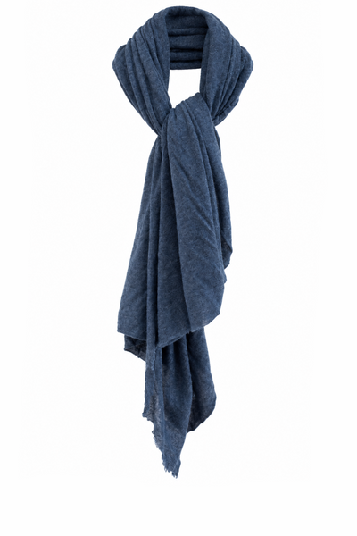 Écharpe courte en cachemire Bleu