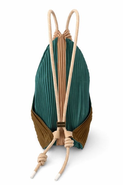 Sac à dos en satin plissé