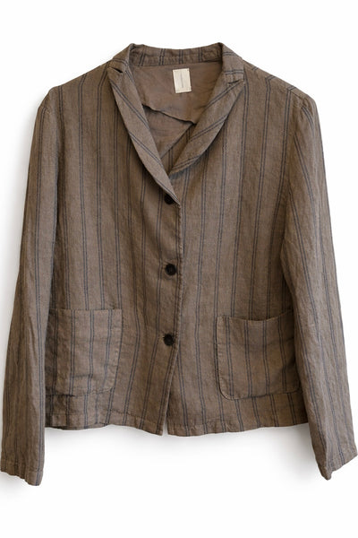 Veste rayée Tabac