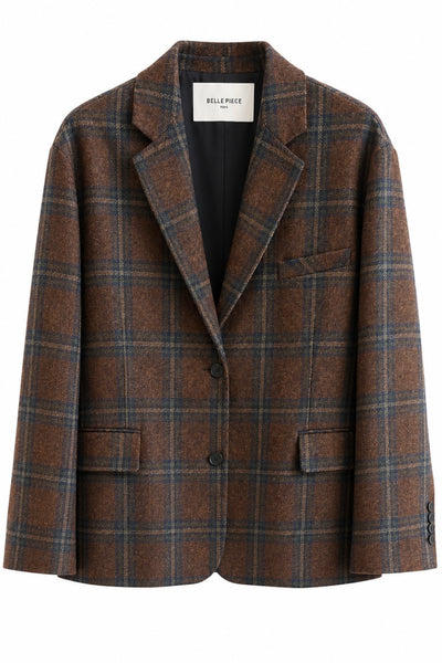 Veste oversize à carreaux