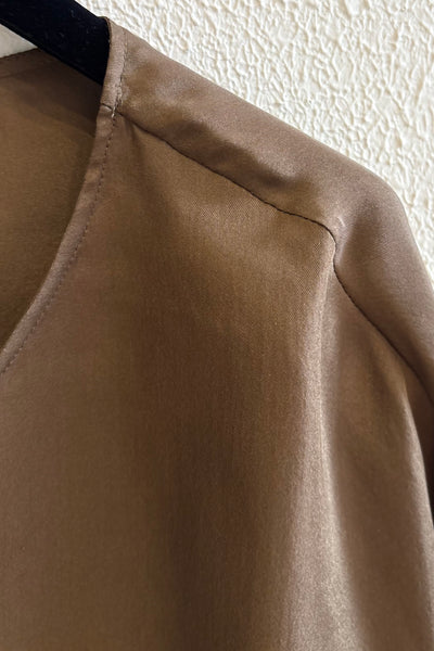 Blouse en soie Bronze
