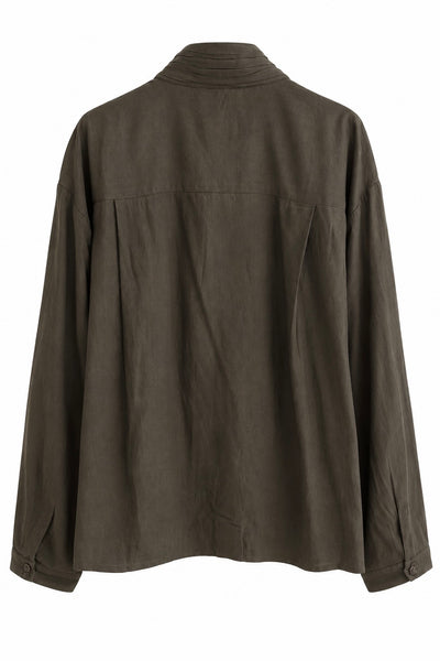 Blouse en bourrette de soie Bronze