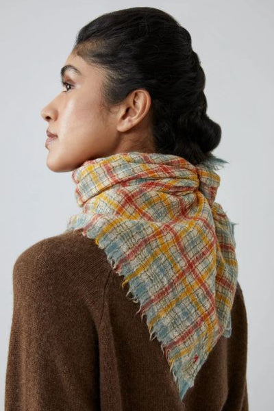 Écharpe tissée à carreaux Kolkata