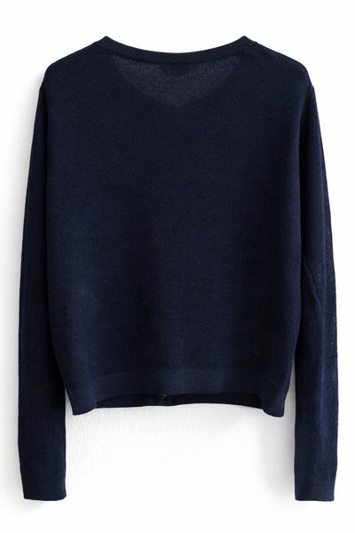 Cardigan en lin Navy