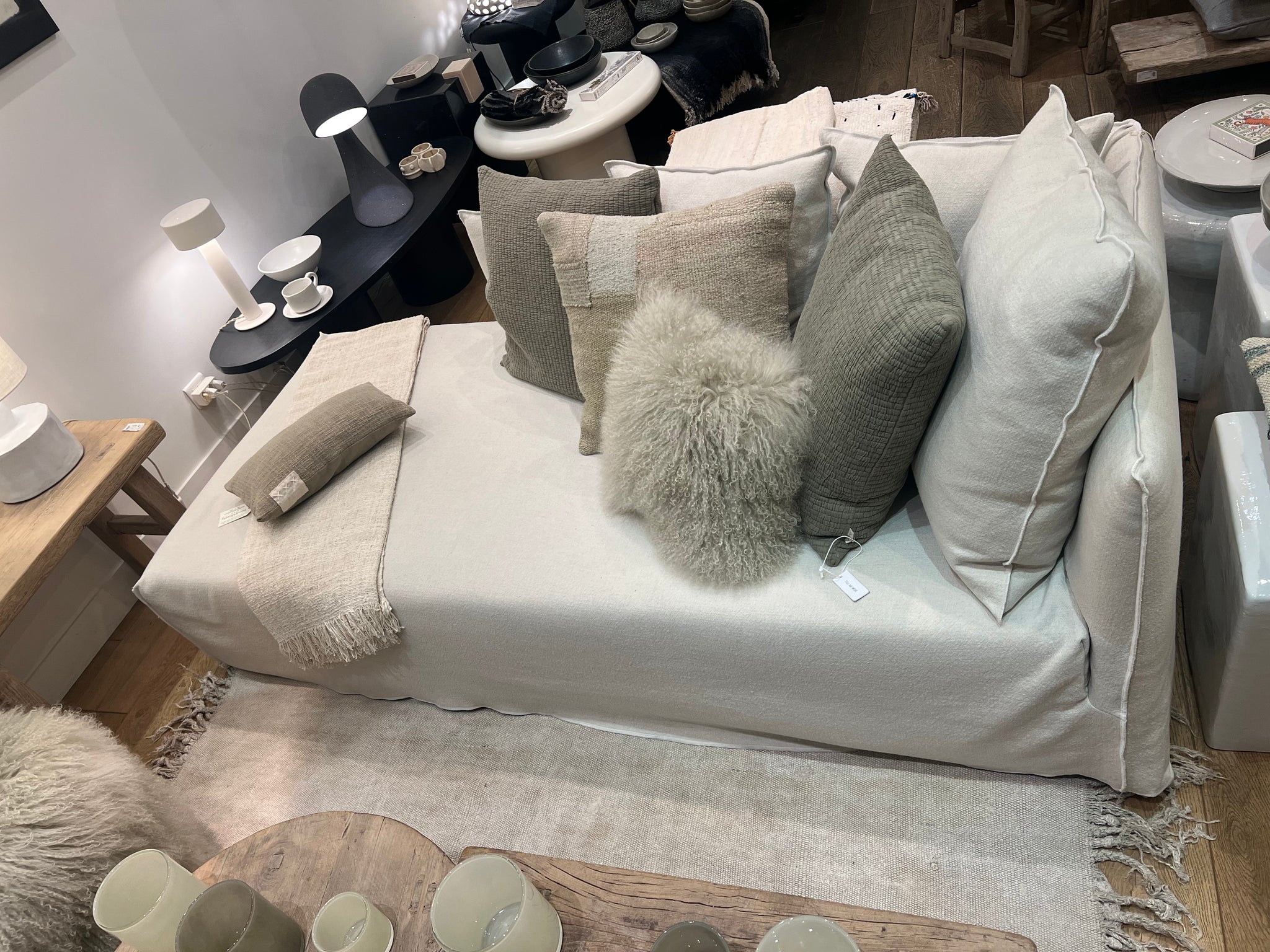 Revêtement Pour Lit Double Gervasoni Ghost 81 G Lino Bianco - Neuf Sous Emballage