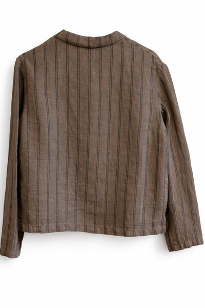 Veste rayée Tabac