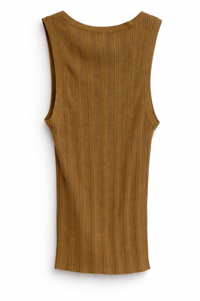 Débardeur à côtes Caramel