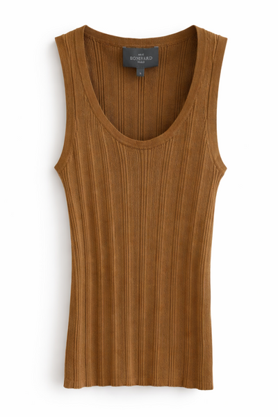 Débardeur à côtes Caramel