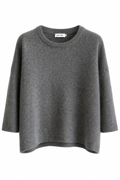 Pull duveteux gris Moyen