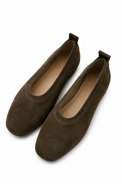 Ballerines en daim Bronze
