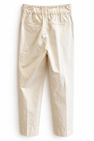 Pantalon en popeline Ecru