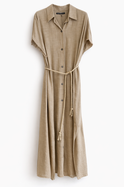 Robe chemise gaufrée Sésame