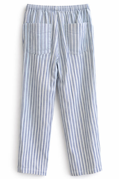 Pantalon rayé Bleu