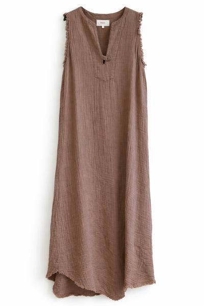 Robe en gaze de coton Brown