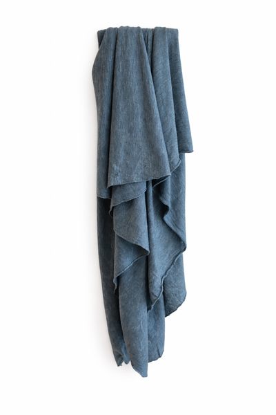 Grande écharpe en maille Bleu-gris