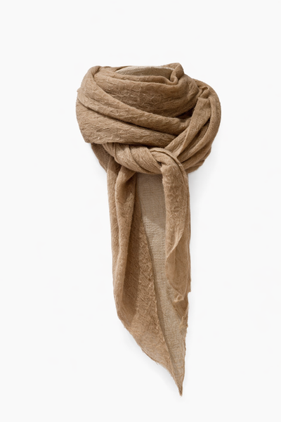 Long tour de cou en cachemire Nude