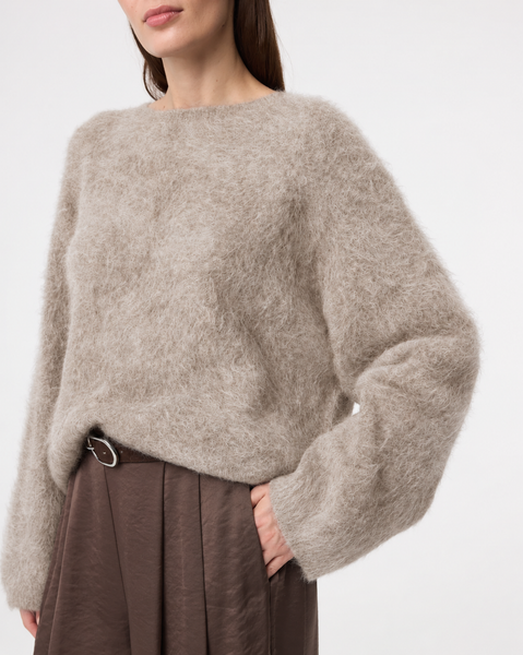 Pull duveteux Crème
