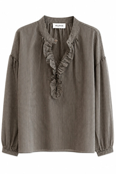 Blouse à fines rayures