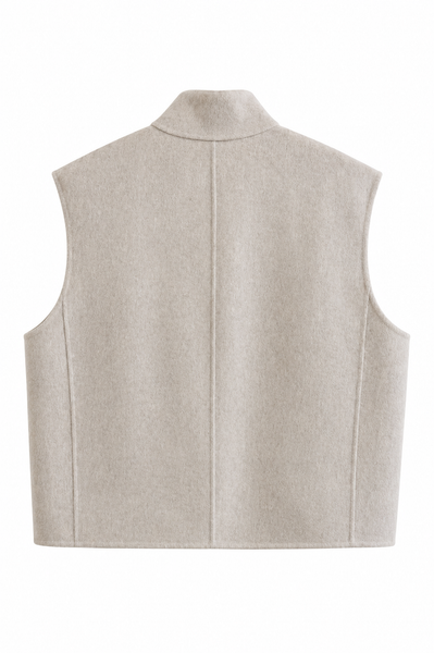 Gilet double-face Craie