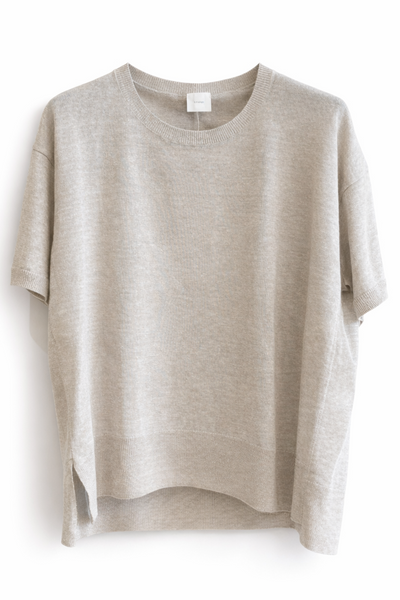 Pull souple en lin Beige