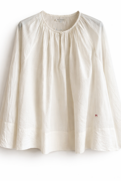 Blouse en voile de coton Blanche