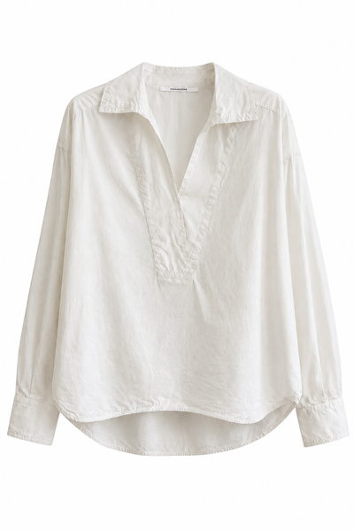 Chemise en popeline Craie