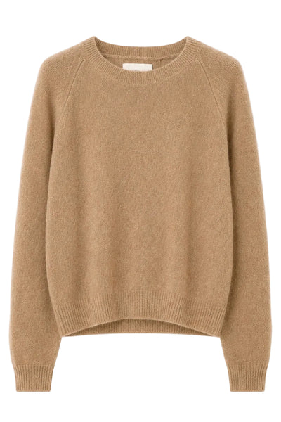 Pull fin en cachemire Camel
