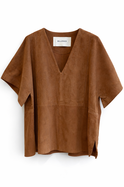 Top en daim Cognac