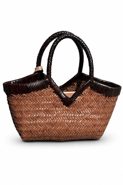 Sac bi-color en cuir Beige