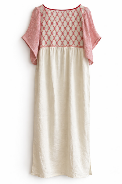Robe empiècement Rouge