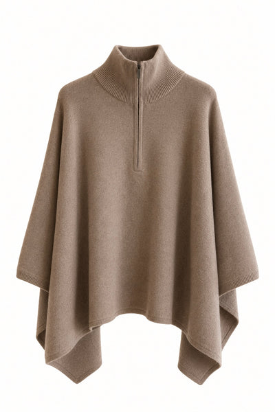 Poncho en maille Latte
