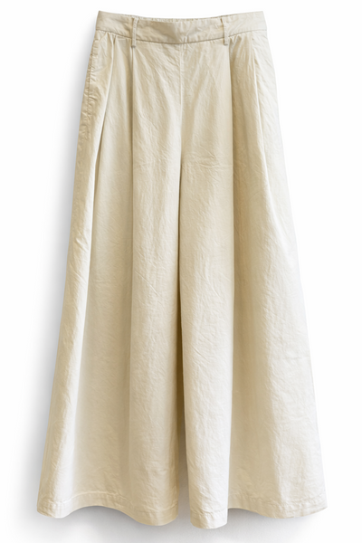 Pantalon large Ecru
