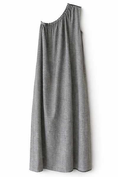 Robe asymétrique à carreaux